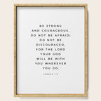 Be Strong And Courageous, Joshua 1 9 Print, Bible Verse Wall Art, Christian Decor, Scripture Quote  Serving Tray Gallery Image 1