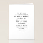 Be Strong And Courageous, Joshua 1 9 Print, Bible Verse Wall Art, Christian Decor, Scripture Quote  Stationery Card Gallery Image 2