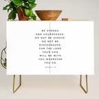 Be Strong And Courageous, Joshua 1 9 Print, Bible Verse Wall Art, Christian Decor, Scripture Quote  Credenza Gallery Image 1