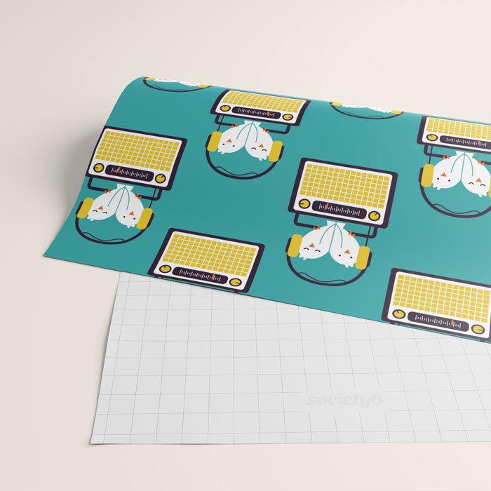 Radio Mode Love Wrapping Paper Gallery Image 2