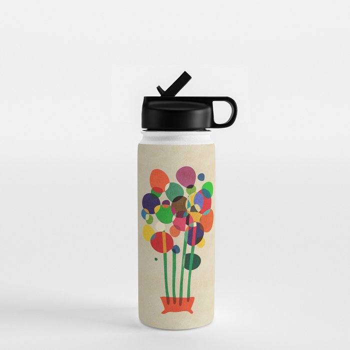 Happy flowers in the vase Water Bottle Gallery Image 1