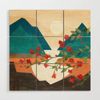  Warm spring sunshine at the bay Wood Wall Art Gallery Image 1