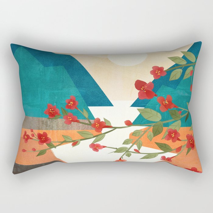  Warm spring sunshine at the bay Rectangular Pillow Gallery Image 1