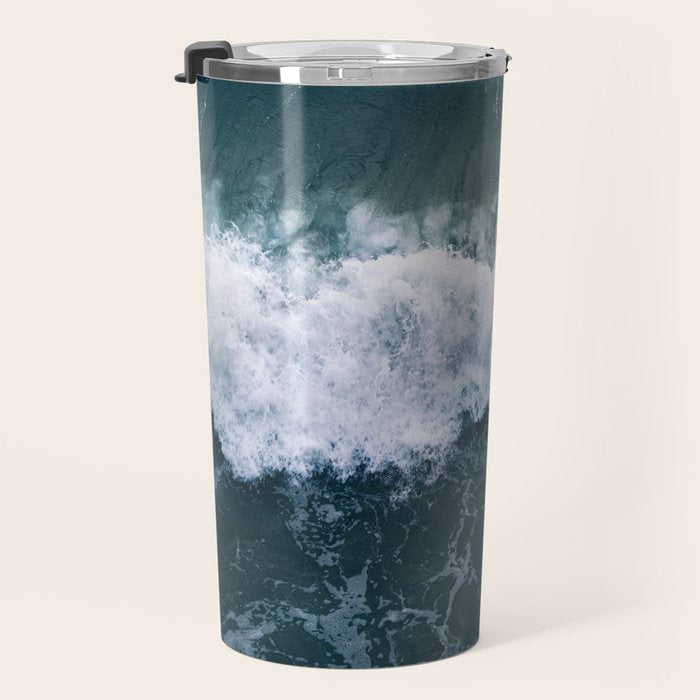 Ocean Wave Aerial Travel Mug Gallery Image 3