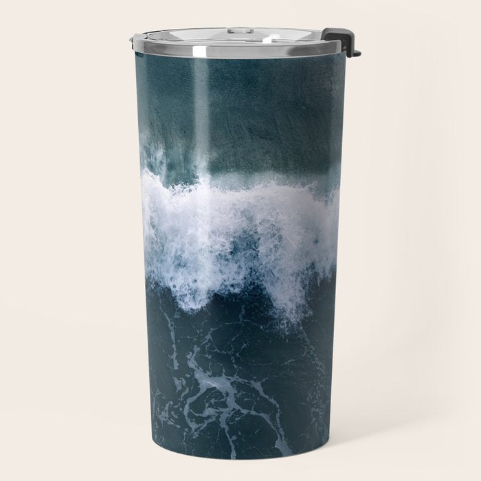 Ocean Wave Aerial Travel Mug Gallery Image 2