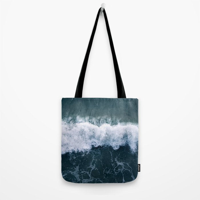Ocean Wave Aerial Tote Bag Gallery Image 2