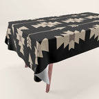 Southwestern Arrow Pattern 233 Black and Beige Tablecloth Gallery Image 1