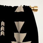 Southwestern Arrow Pattern 233 Black and Beige Window Curtain Gallery Image 2
