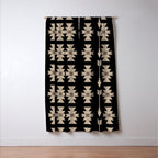 Southwestern Arrow Pattern 233 Black and Beige Window Curtain Gallery Image 3