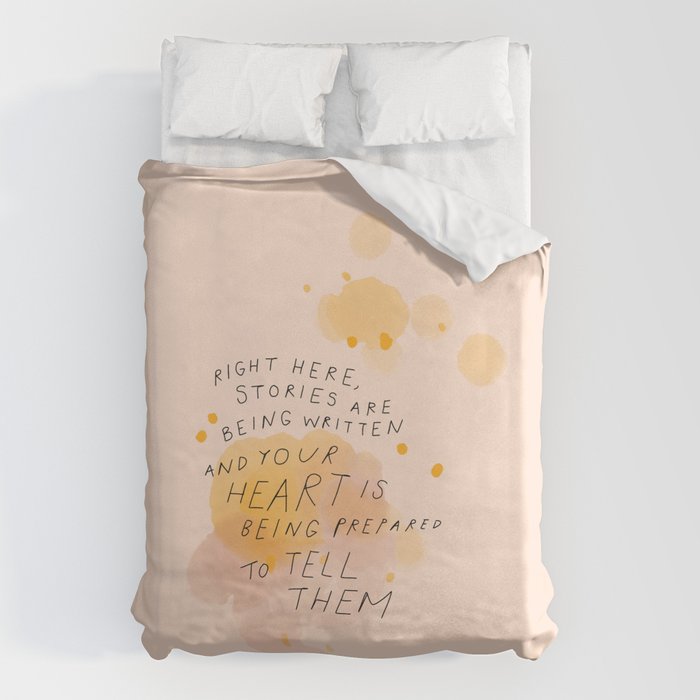 "Right Here, Stories Are Being Written" Duvet Cover Gallery Image 1