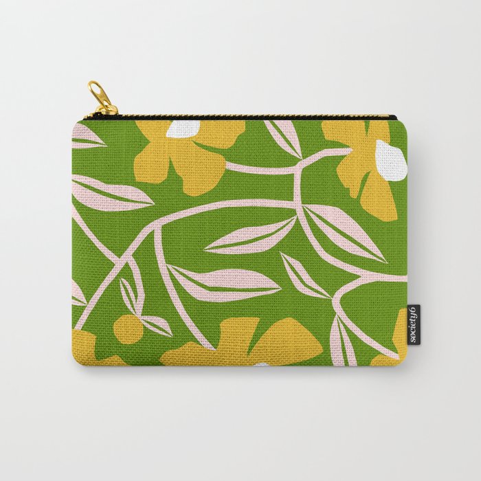 Yellow Flower Vine Carry All Pouch Gallery Image 1