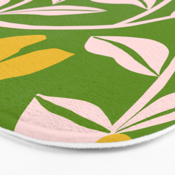 Yellow Flower Vine Bath Mat Gallery Image 3