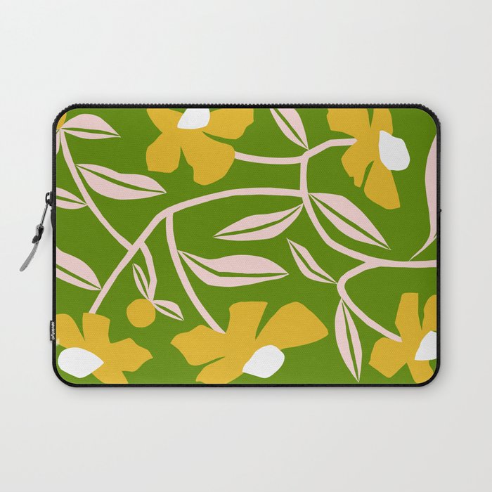 Yellow Flower Vine Laptop Sleeve Gallery Image 1