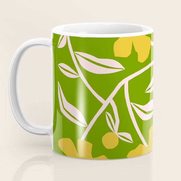 Yellow Flower Vine Coffee Mug Gallery Image 3