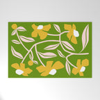 Yellow Flower Vine Welcome Mat Gallery Image 1