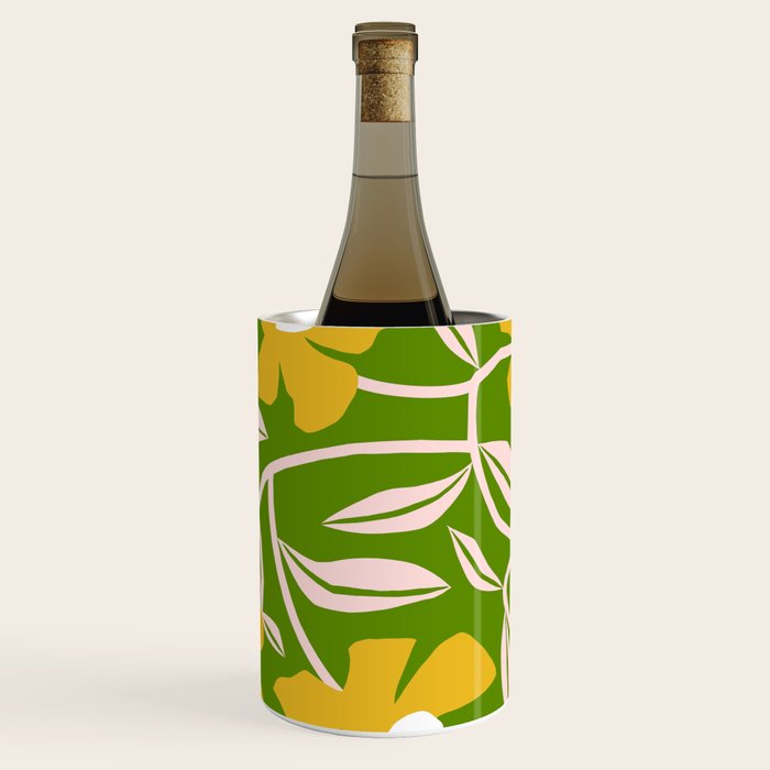 Yellow Flower Vine Wine Chiller Gallery Image 1