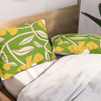 Yellow Flower Vine Pillow Sham Gallery Image 2