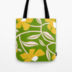 Yellow Flower Vine Tote Bag Gallery Image 1
