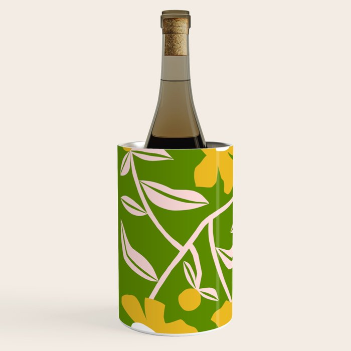 Yellow Flower Vine Wine Chiller Gallery Image 2
