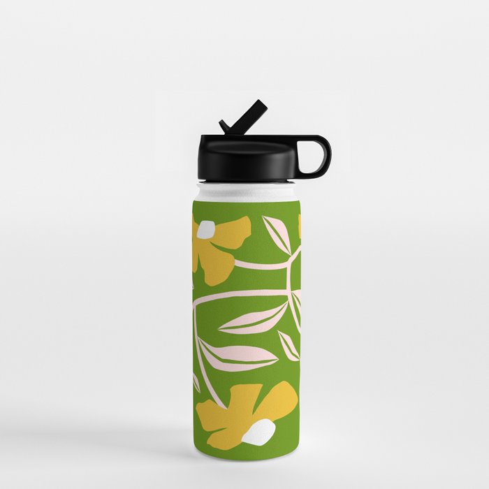 Yellow Flower Vine Water Bottle Gallery Image 1