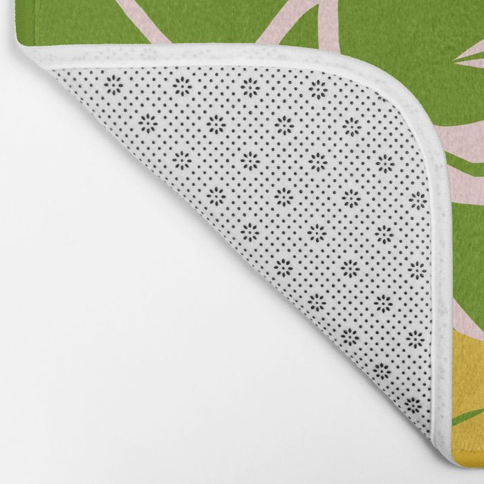 Yellow Flower Vine Bath Mat Gallery Image 2