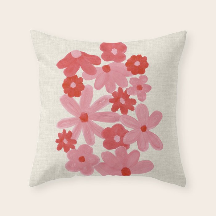 Blushing Daisy Throw Pillow Gallery Image 1
