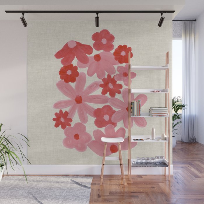 Blushing Daisy Wall Mural Gallery Image 1