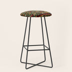 Medieval Unicorn Midnight Floral Garden Stool Gallery Image 1