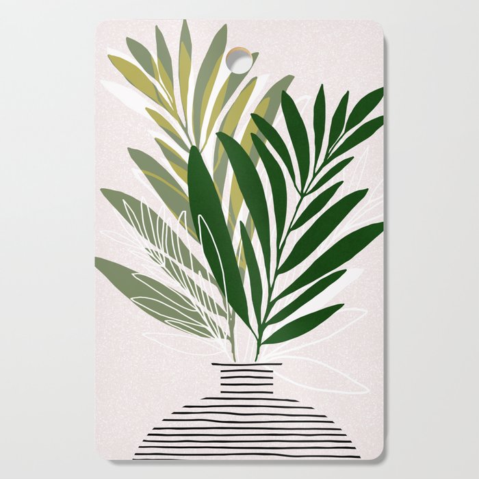 Olive Branches Contemporary Botanical Art Cutting Board Gallery Image 1