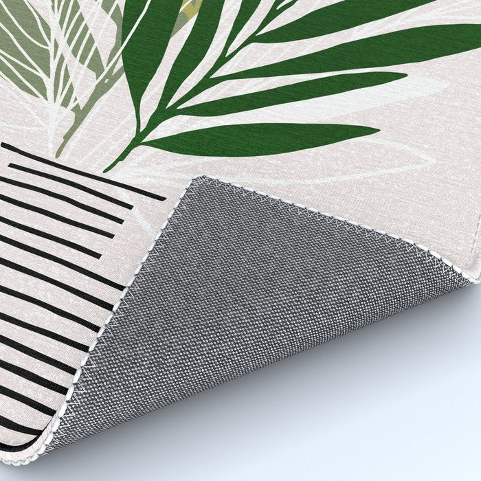 Olive Branches Contemporary Botanical Art Rug Gallery Image 4