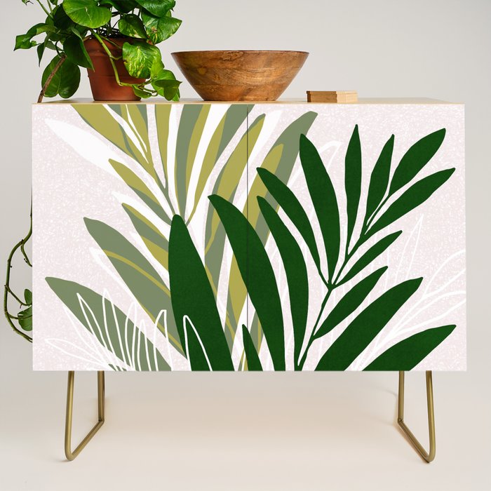 Olive Branches Contemporary Botanical Art Credenza Gallery Image 1