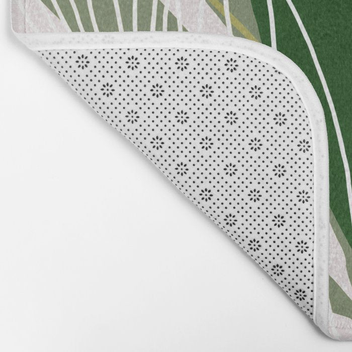 Olive Branches Contemporary Botanical Art Bath Mat Gallery Image 2