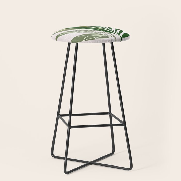 Olive Branches Contemporary Botanical Art Stool Gallery Image 1