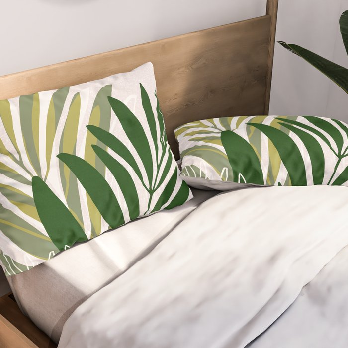 Olive Branches Contemporary Botanical Art Pillow Sham Gallery Image 2