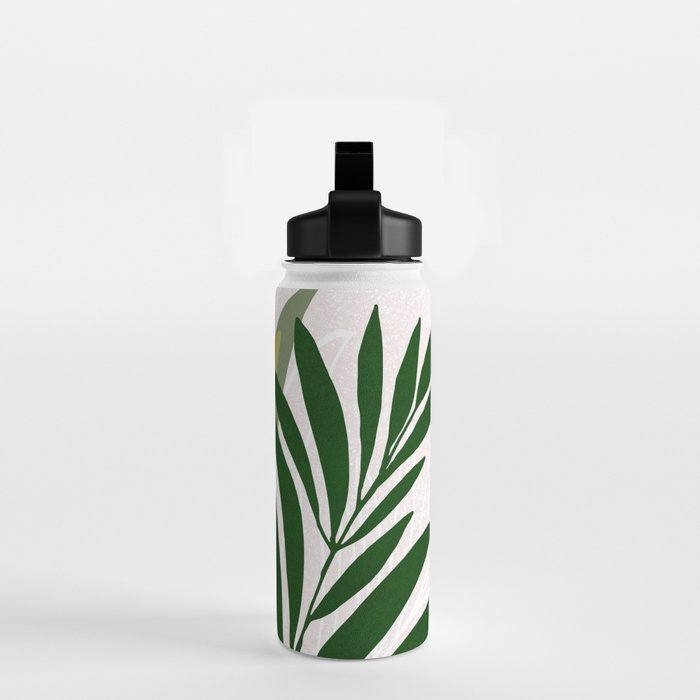 Olive Branches Contemporary Botanical Art Water Bottle Gallery Image 2