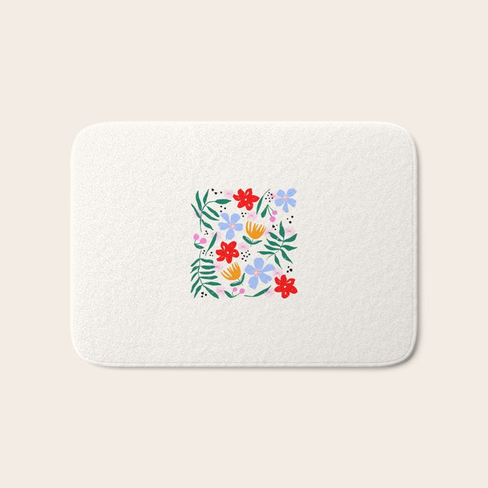 Abstract Florals Bath Mat Gallery Image 1