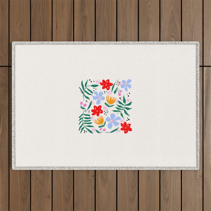 Abstract Florals Outdoor Rug Gallery Image 1
