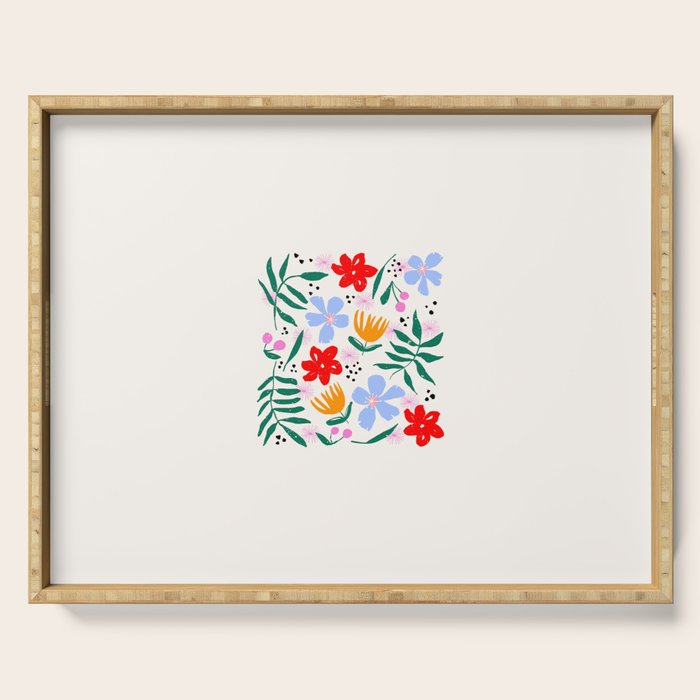 Abstract Florals Serving Tray Gallery Image 1