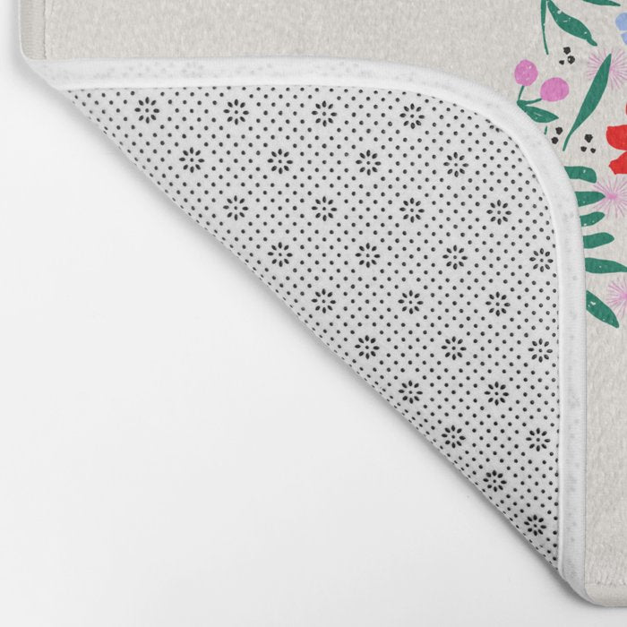 Abstract Florals Bath Mat Gallery Image 2