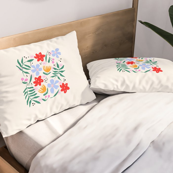 Abstract Florals Pillow Sham Gallery Image 2