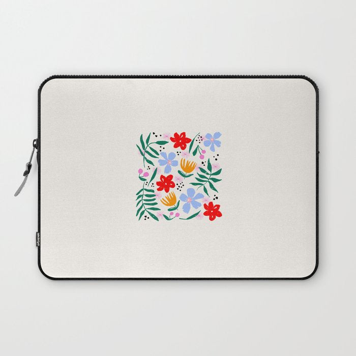 Abstract Florals Laptop Sleeve Gallery Image 1