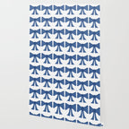 Vintage Bows V Blue Wallpaper Gallery Image 2