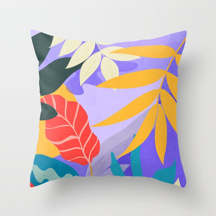 Jungle Abstract 17 Throw Pillow Gallery Image 1