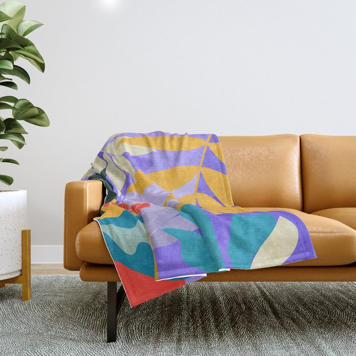 Jungle Abstract 17 Throw Blanket Gallery Image 1