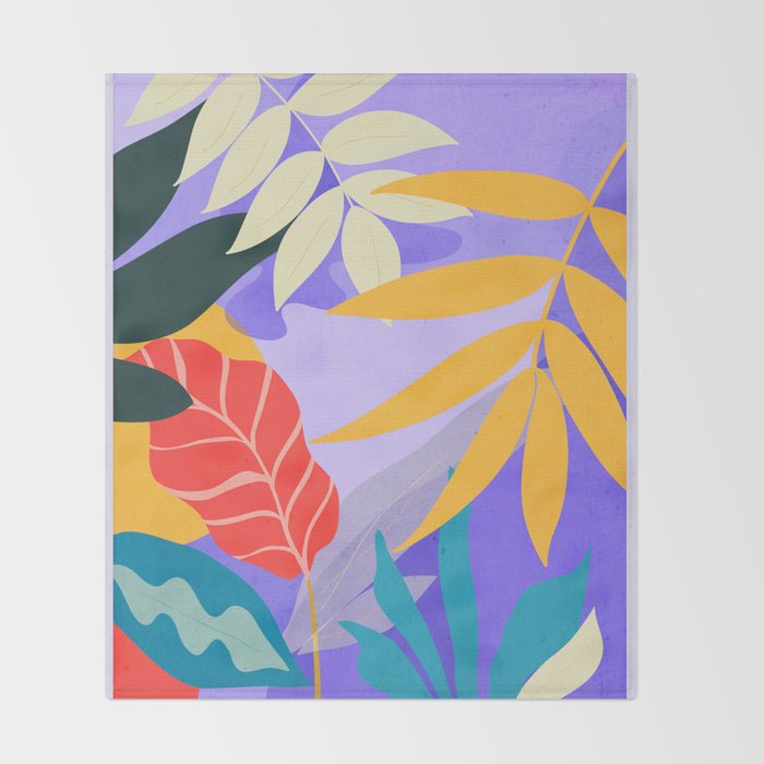 Jungle Abstract 17 Throw Blanket Gallery Image 2