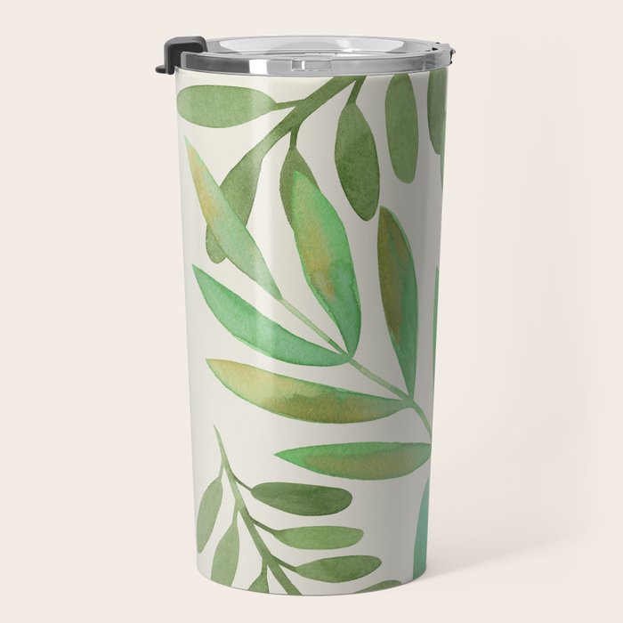 Watercolor Leaves II Travel Mug Gallery Image 3