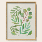 Watercolor Leaves II Serving Tray Gallery Image 1