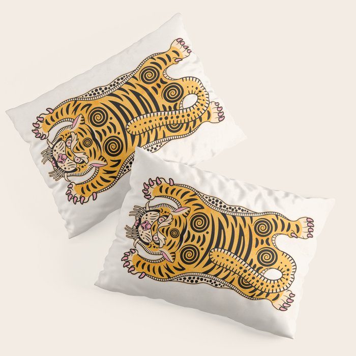 King Of The Jungle 01: Golden Tiger Edition Pillow Sham Gallery Image 3