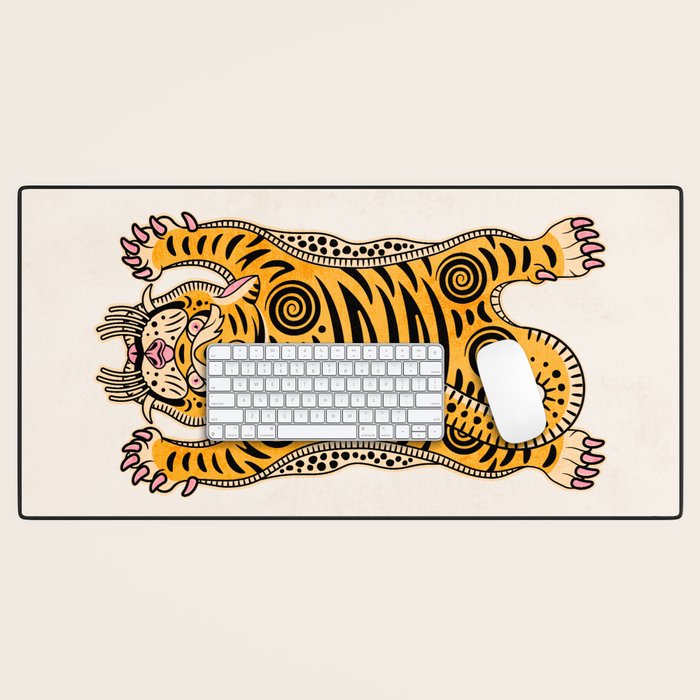 King Of The Jungle 01: Golden Tiger Edition Desk Mat Gallery Image 1