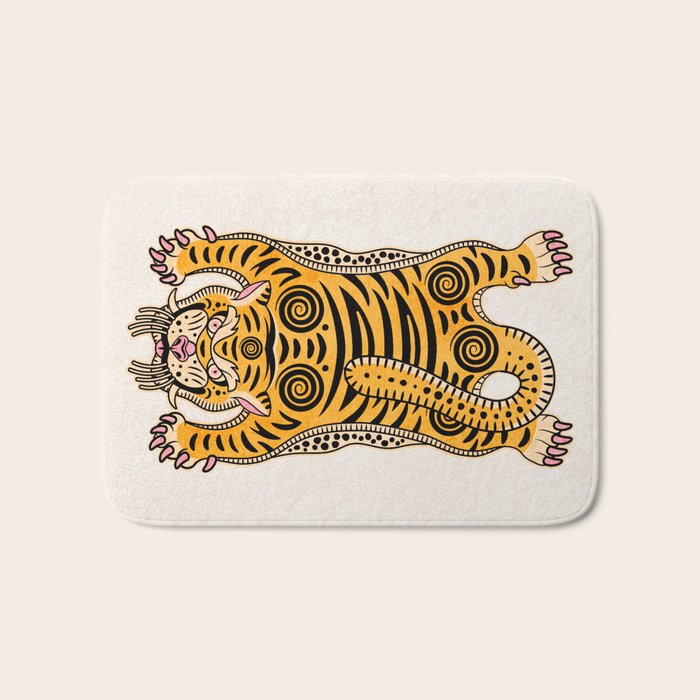King Of The Jungle 01: Golden Tiger Edition Bath Mat Gallery Image 1